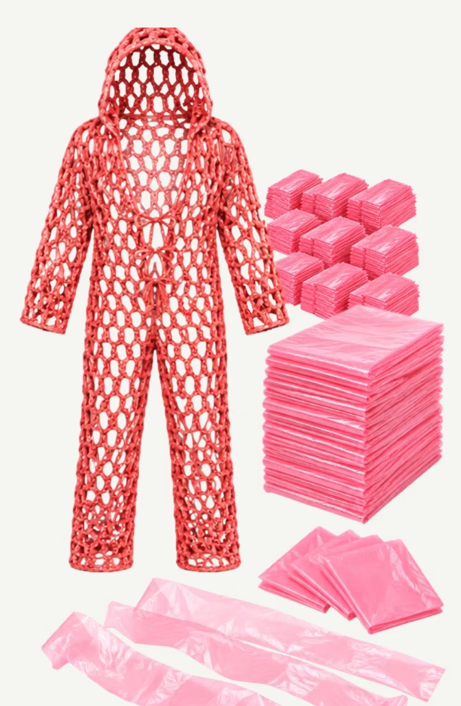 Pink Pompom Suit DIY materials kit